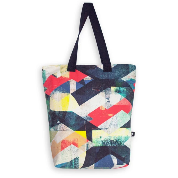 Tomka Csilla / Lindlip 3-03 art design cotton canvas tote bag 36x38x12 / Lindlip művészi mintás dizájn pamutvászon tote táska