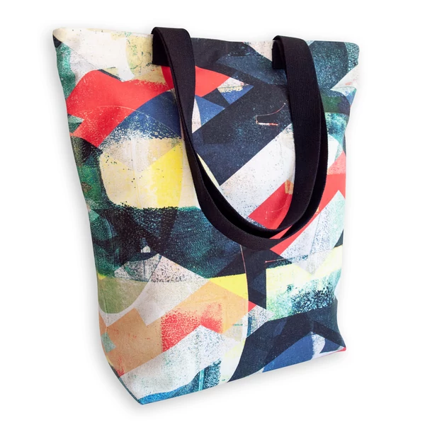 Tomka Csilla / Lindlip 3-03 art design cotton canvas tote bag 36x38x12 / Lindlip művészi mintás dizájn pamutvászon tote táska