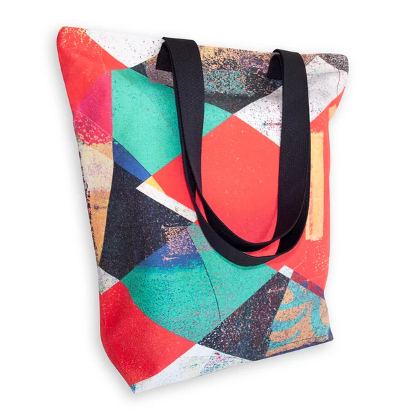 Tomka Csilla / Lindlip 3-04-2 art design cotton canvas tote bag 36x38x12 / Lindlip művészi mintás dizájn pamutvászon tote táska