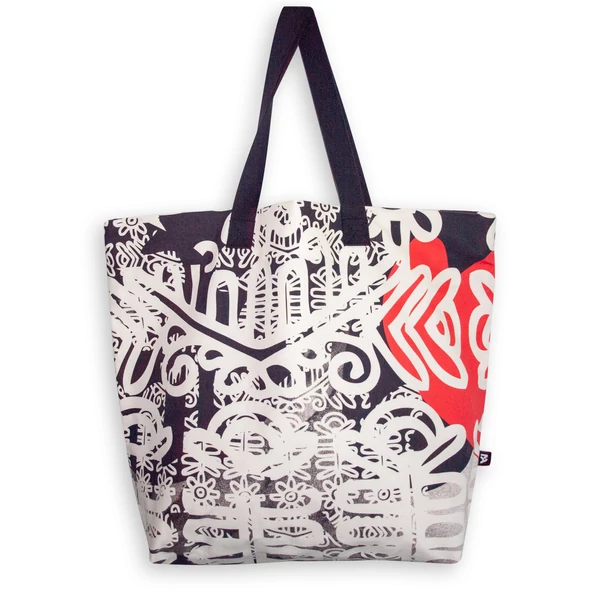Tomka Csilla / Folyoda 2-03-3 art design cotton canvas tote bag 48x34x16 / Folyoda művészi mintás dizájn pamutvászon tote táska