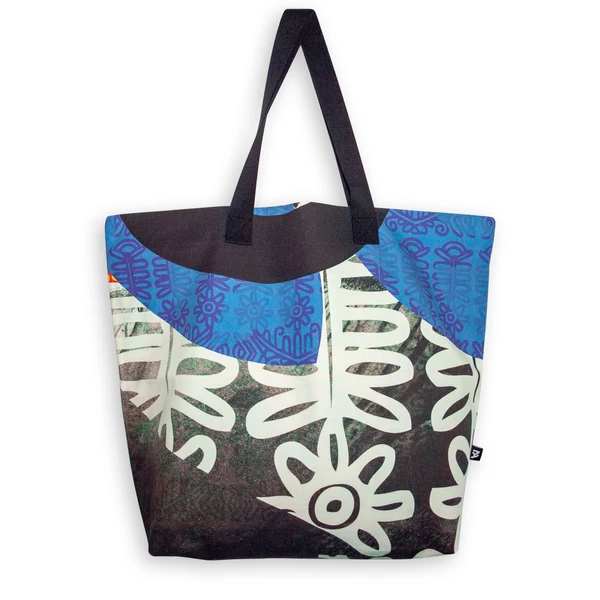 Tomka Csilla / Folyoda 2-07 art design cotton canvas tote bag 36x38x12 / Folyoda művészi mintás dizájn pamutvászon tote táska