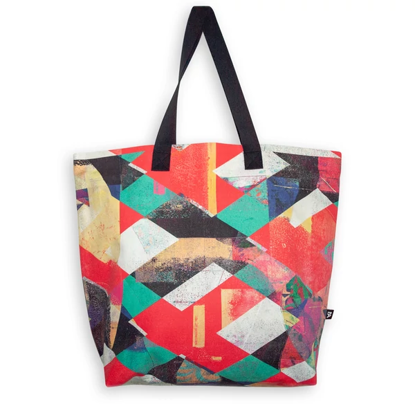 Tomka Csilla / Lindlip 3-04-1 art design cotton canvas tote bag 36x38x12 / Lindlip művészi mintás dizájn pamutvászon tote táska