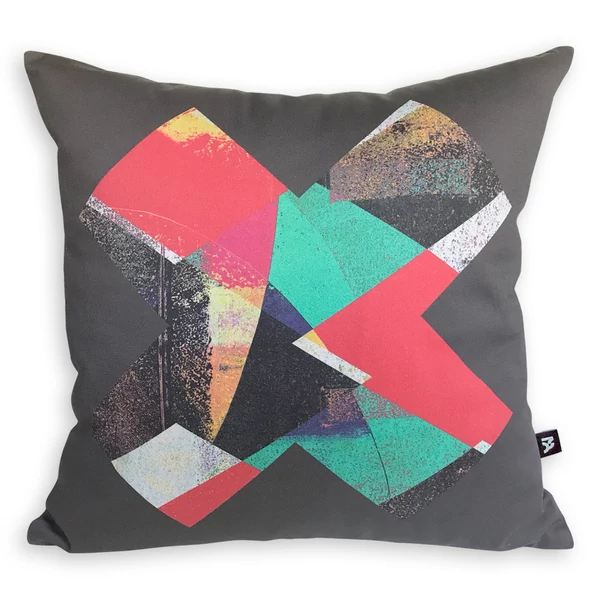 Tomka Csilla / X Lindlip 3-04 art design cotton cushion 45x45 / X művészi mintás dizájn pamut párna