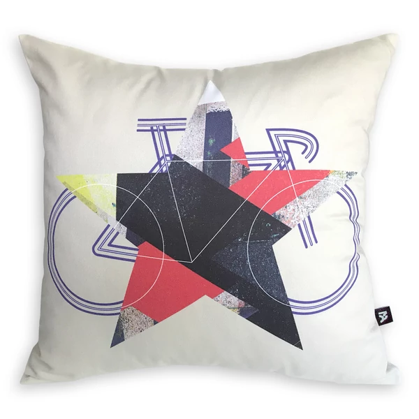 Tomka Csilla / BikeStar E Lindlip 3-03 art design cotton cushion 45x45 / BringaCsillag művészi mintás dizájn pamut párna
