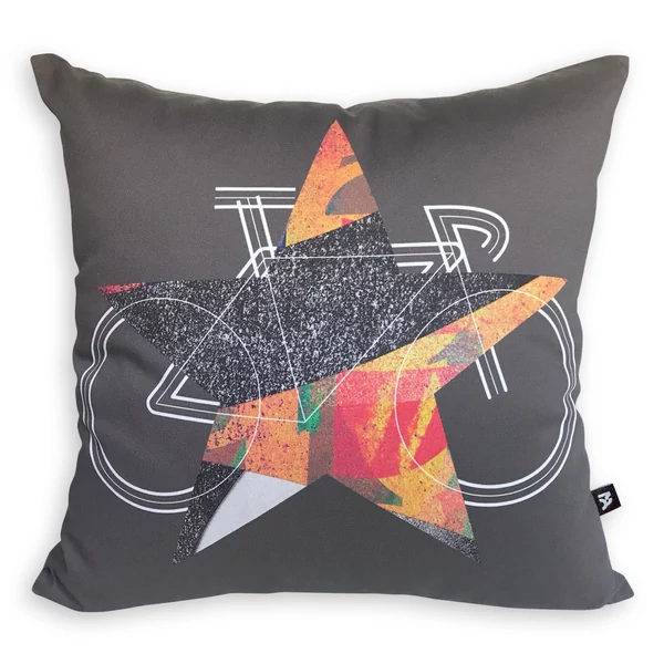Tomka Csilla / BikeStar F Lindlip 2-06 art design cotton cushion 45x45 / BringaCsillag művészi mintás dizájn pamut párna