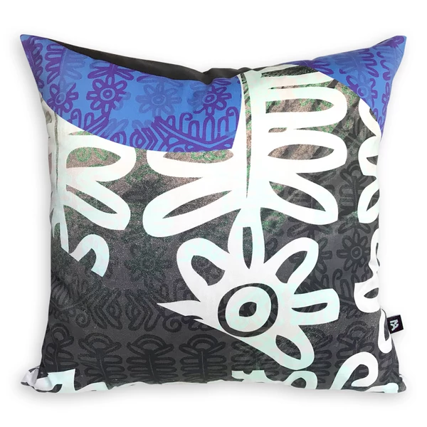 Tomka Csilla / Folyoda 2-07 art design cotton cushion 45x45 / Folyoda művészi mintás dizájn pamut párna