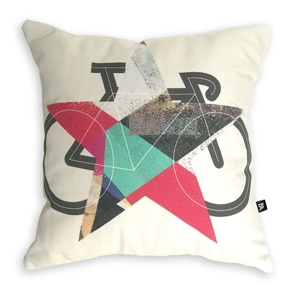 Tomka Csilla / BikeStar D Lindlip 3-03 art design cotton cushion 30x30 / BringaCsillag művészi mintás dizájn pamut párna