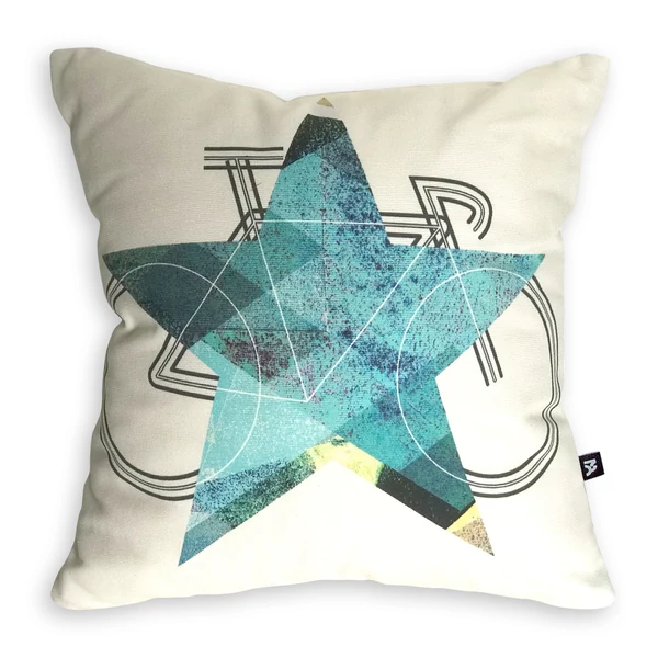 Tomka Csilla / BikeStar E Lindlip 2-01 art design cotton cushion 30x30 / BringaCsillag művészi mintás dizájn pamut párna