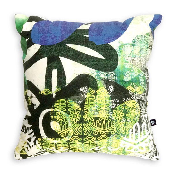 Tomka Csilla / Folyoda 2-02 art design cotton cushion 30x30 / Folyoda művészi mintás dizájn pamut párna