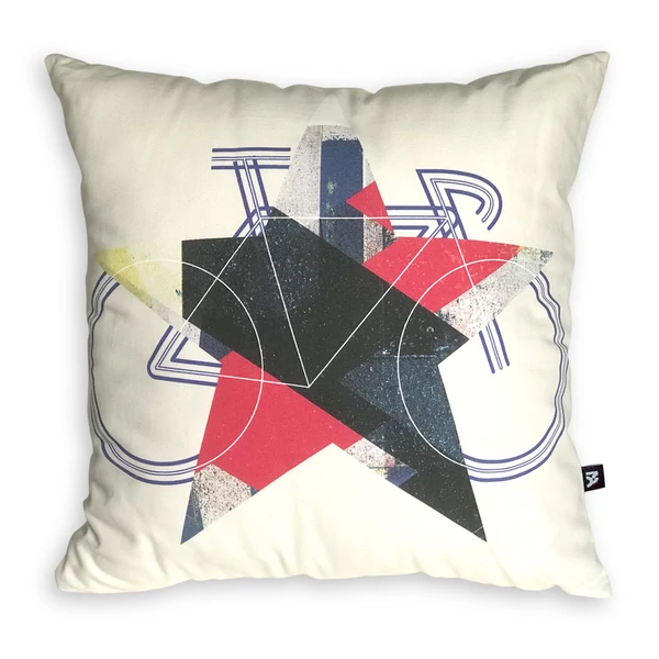 Tomka Csilla / BikeStar E Lindlip 3-03 art design cotton cushion 50x50 / BringaCsillag művészi mintás dizájn pamut párna