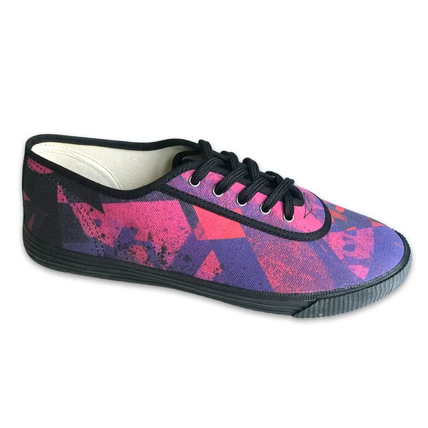 Tomka Csilla / Dazee Pink-Black art design canvas sneakers 39 / Kába Rózsaszín-Fekete művészi mintás dizájn vászon tornacipő
