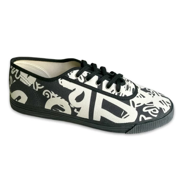 Tomka Csilla / Folyoda B-B art design canvas sneakers 44 / Folyoda Fk-Fk művészi mintás dizájn vászon tornacipő